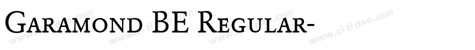 Garamond BE Regular字体转换